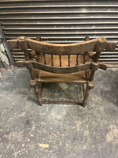 Pair Antique African Baule Chief Armchairs