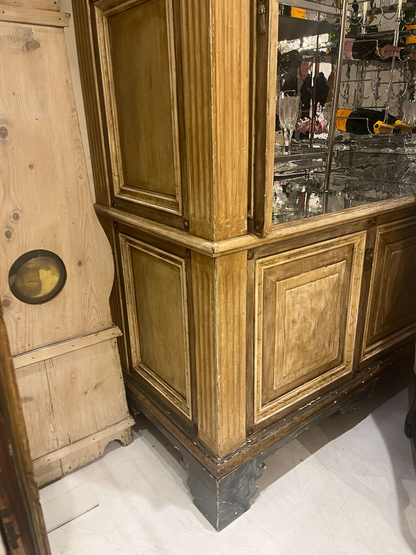 Vintage Hand Painted Bar Cabinet