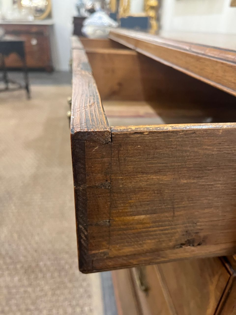 18th Century George I Walnut Feather Banded Chest