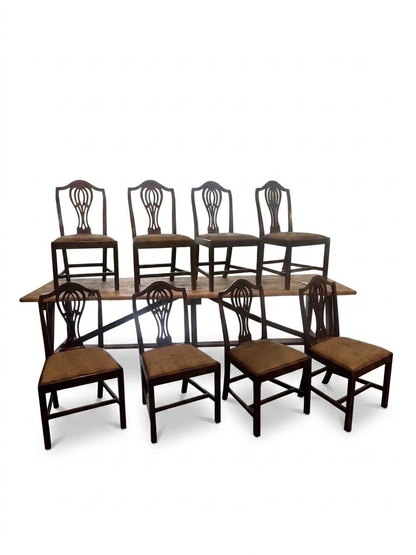 Set 8-18th Century English Mahogany Side Chairs