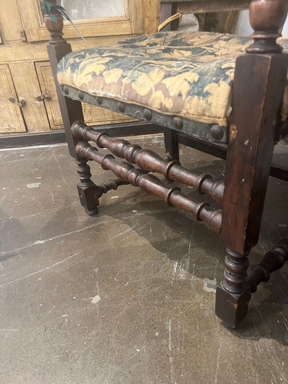 18th Century Carved and Gilt Eared Armchair