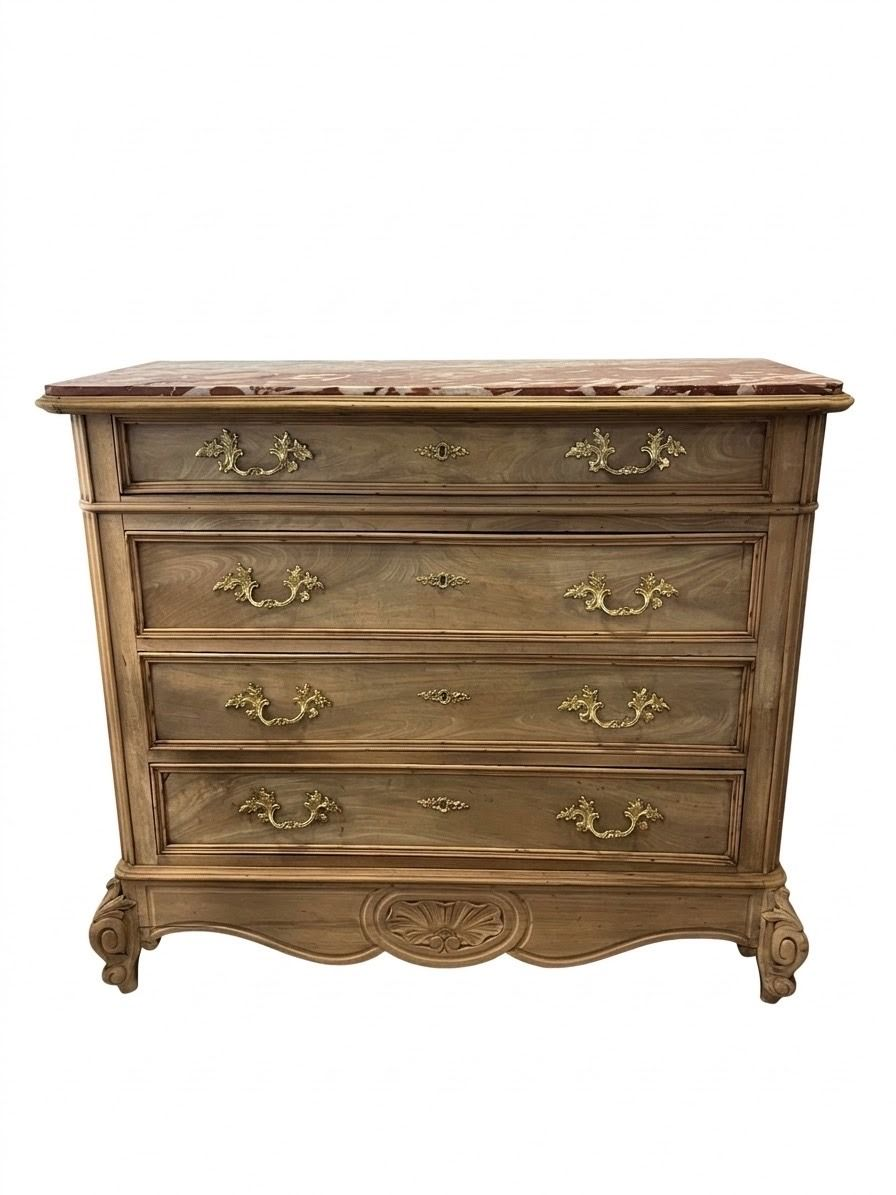 19th Century Louis XV style 4 Drawer Commode