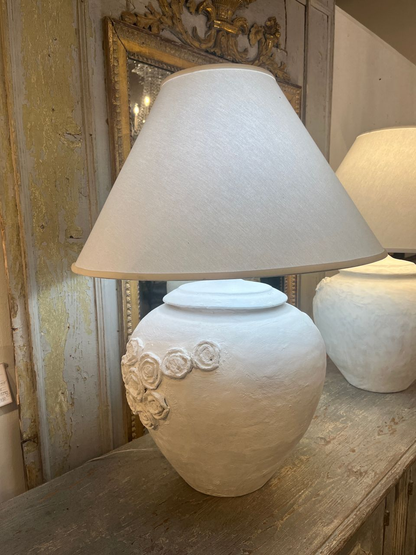 1 Pair Painted Terracotta Table Lamps