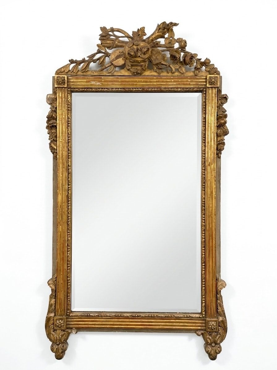 19th Century French Carved Giltwood Mirror