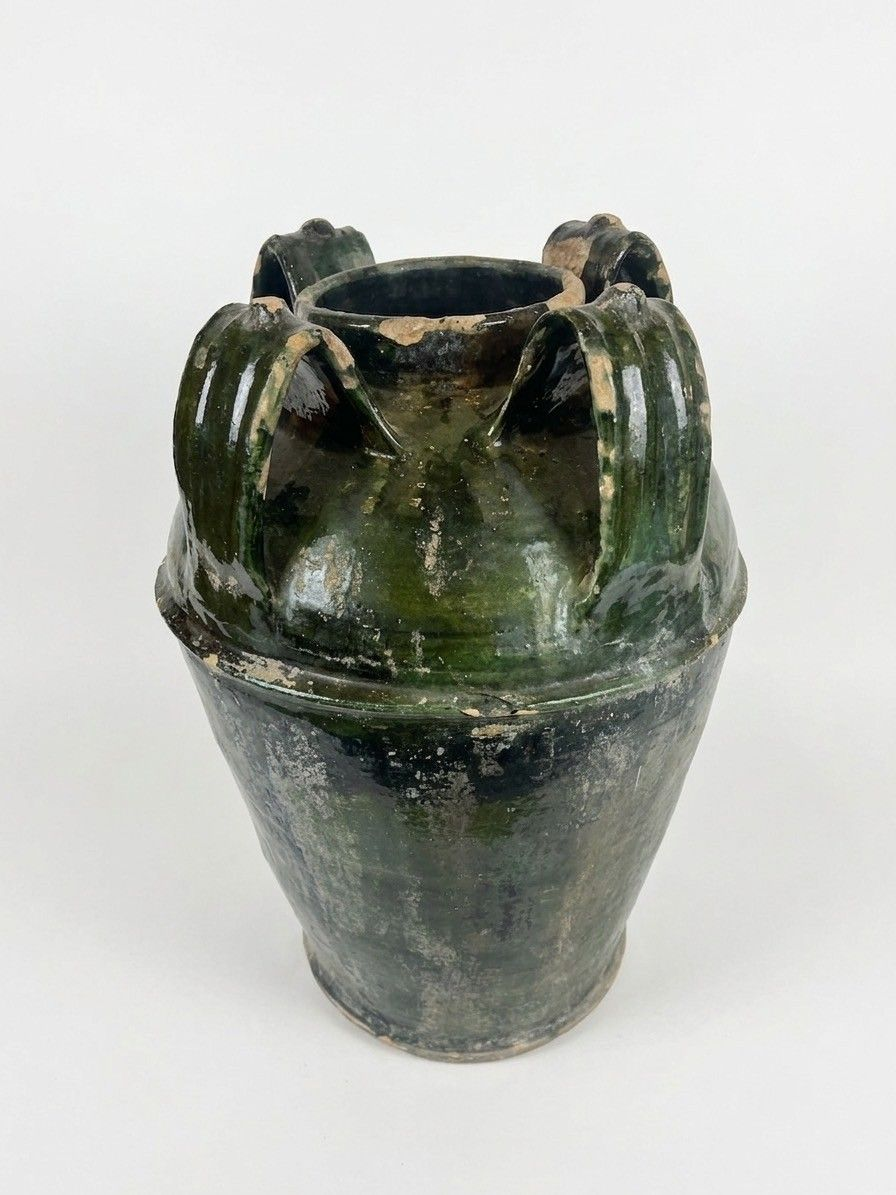 19th Century Large Green Terracotta Urn