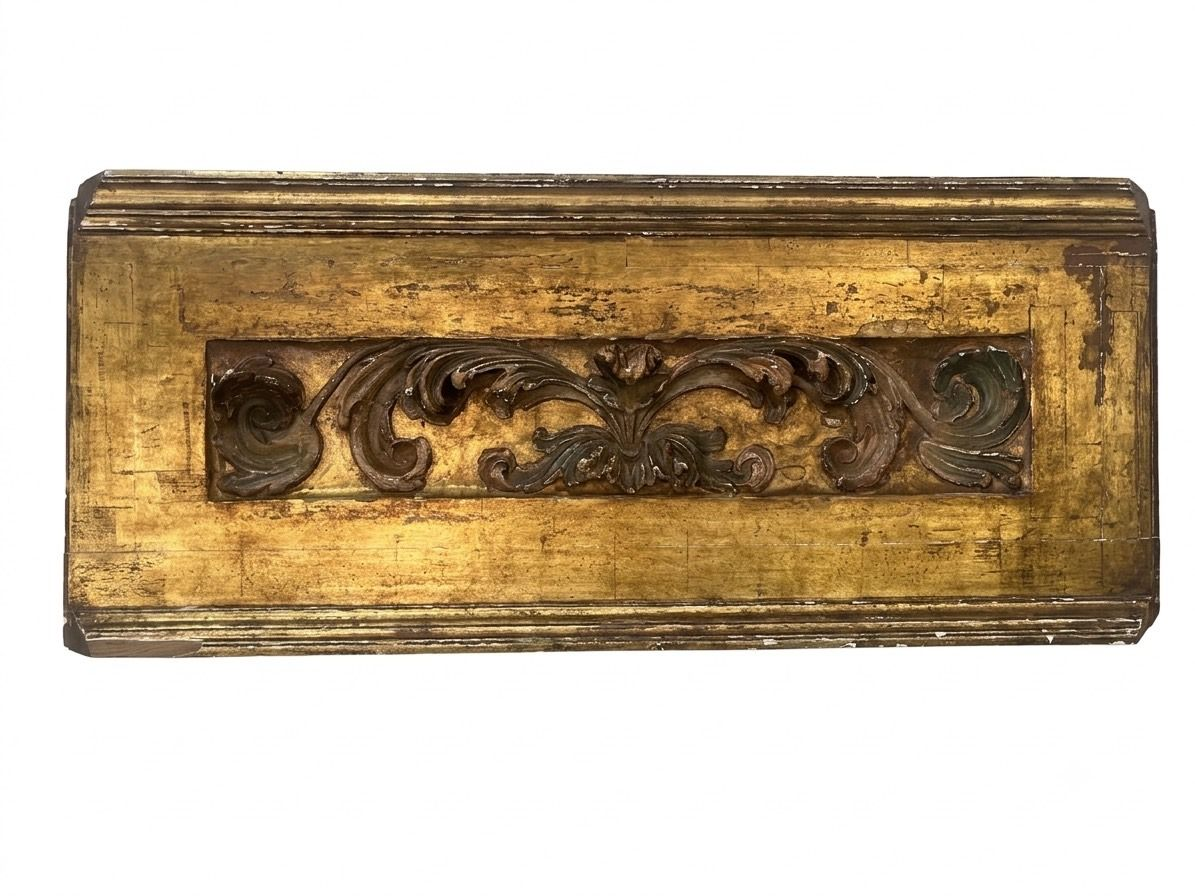 18th Century Italian Giltwood Fragment Panel