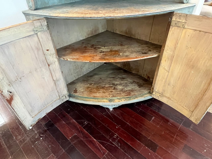 18th Century Swedish Painted Corner Cabinet