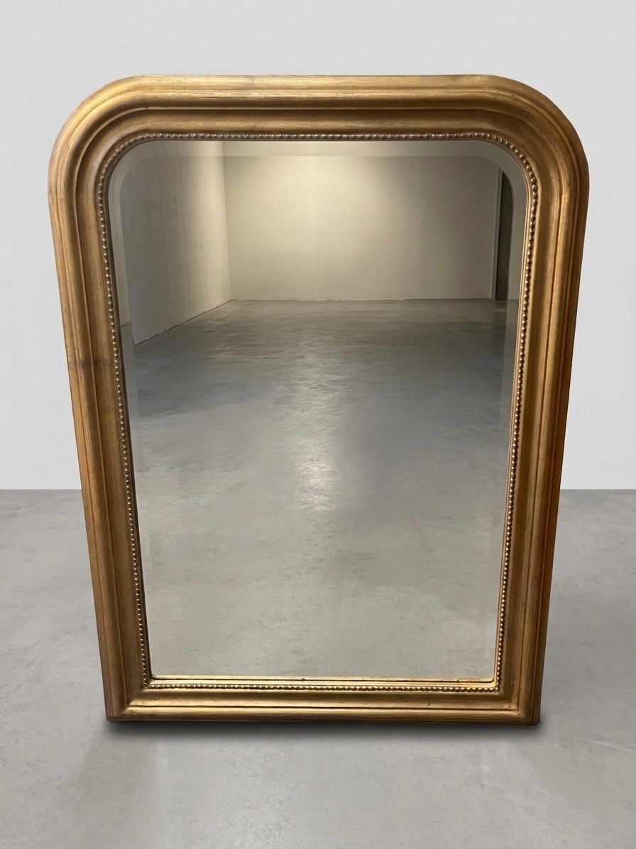 Hand Carved French Louis Philippe Style Gilt Mirror
