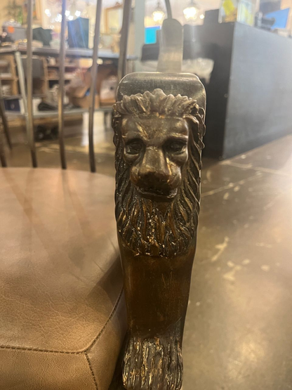 Egyptian Revival Lion Sphinx Armchair