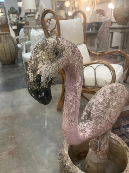 Early 1900's Cement Flamingos (2 available)