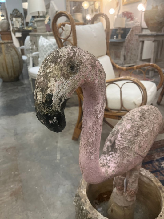 Early 1900's Cement Flamingos (2 available)