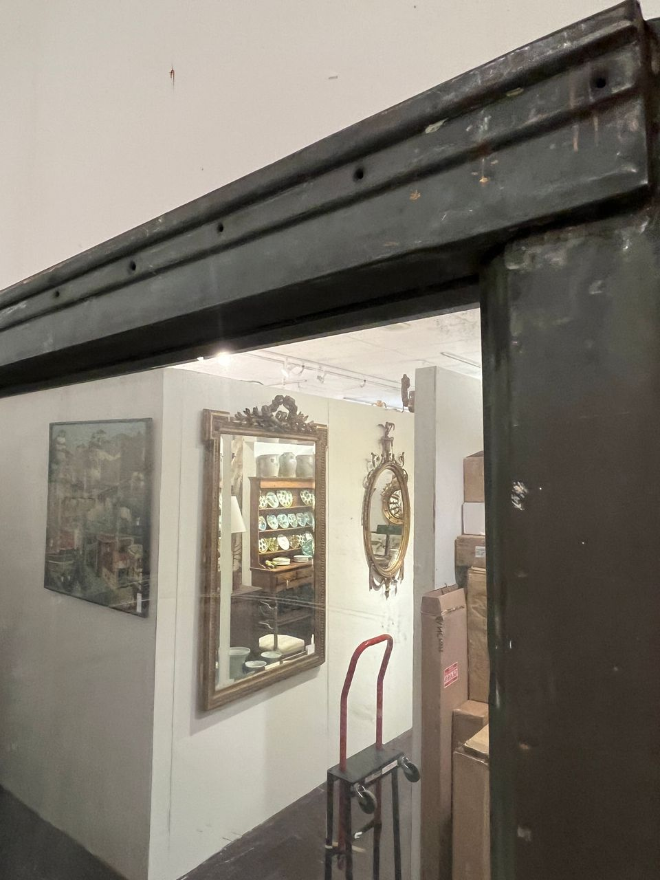Repurposed NYC 5th Ave Copper Window Frame Mirror