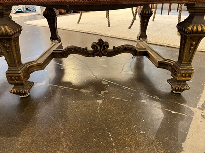 Pair 18th Century French Gilt Carved Walnut Stately Armchairs