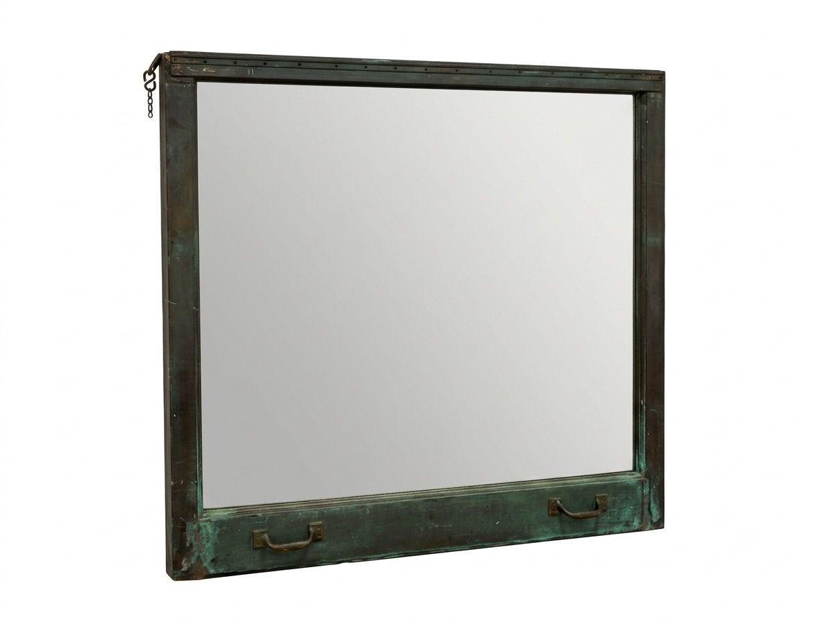 Repurposed NYC 5th Ave Copper Window Frame Mirror