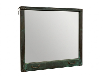 Repurposed NYC 5th Ave Copper Window Frame Mirror