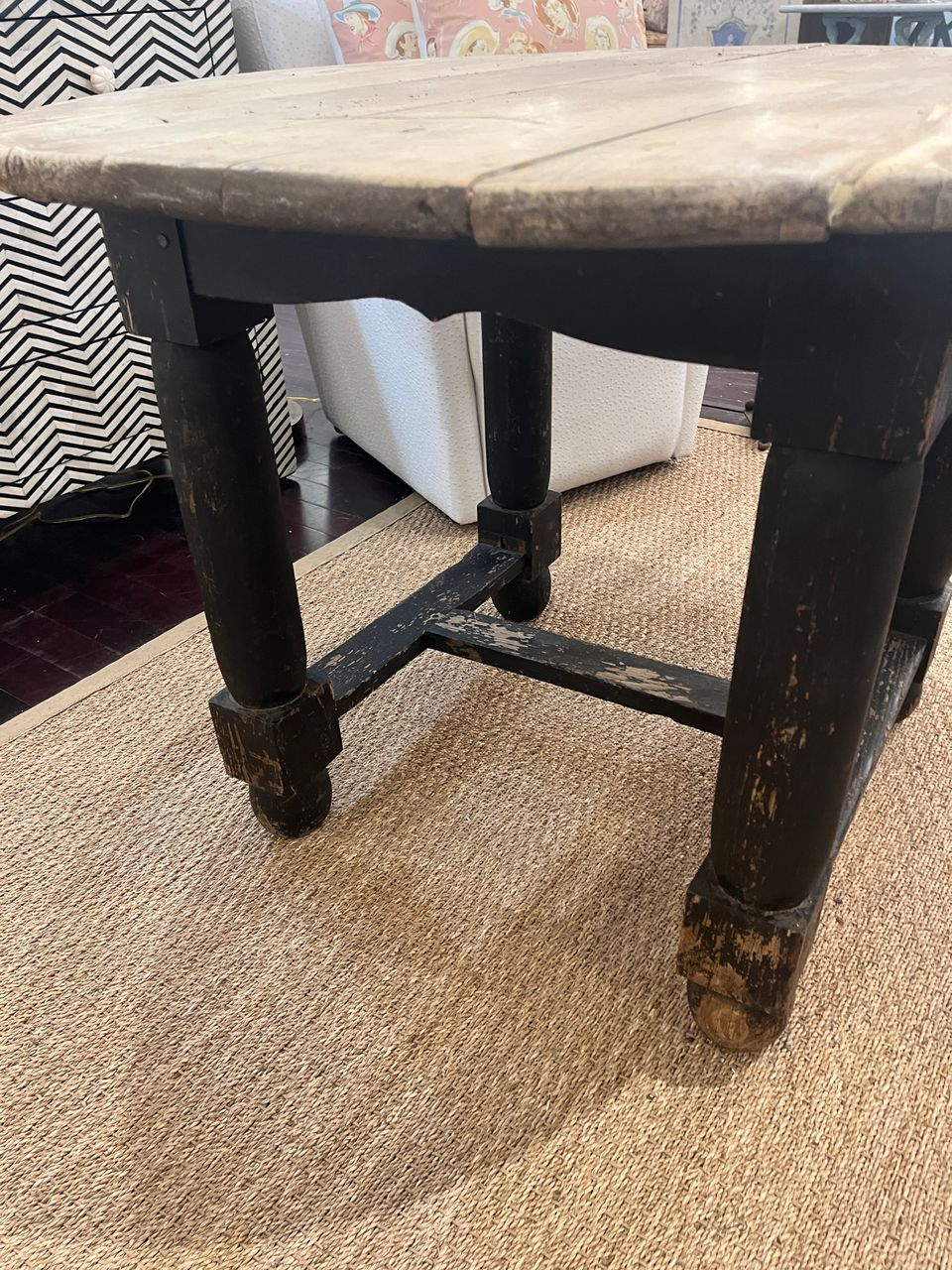 Antique English Round Occasional Table