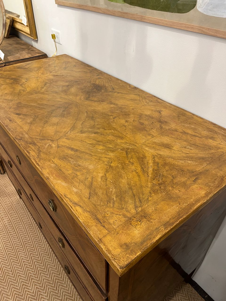 18th Century Italian Commode with Walnut Inlay
