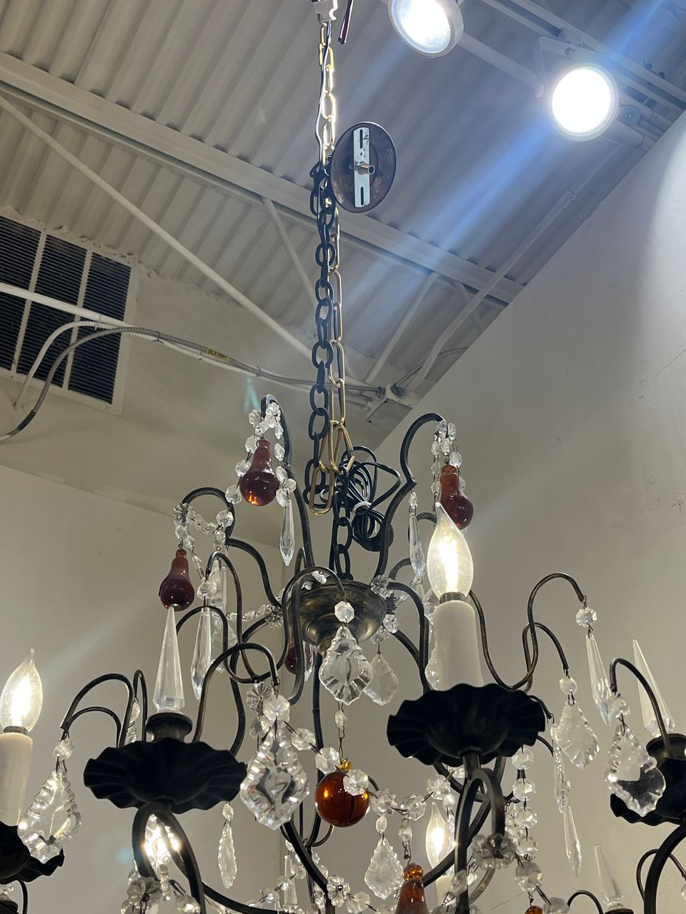 Large Italian Crystal Chandelier