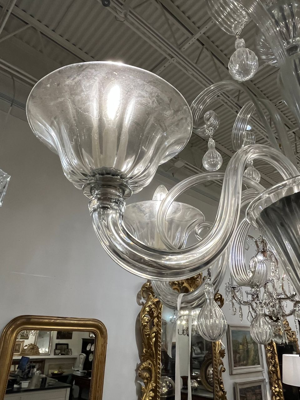 Italian Murano Blown Glass Chandelier