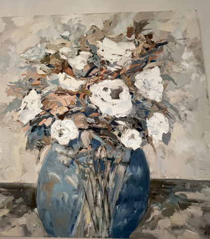 Large Oil on Canvas "Floral Wonder" by Stephanie Wheeler