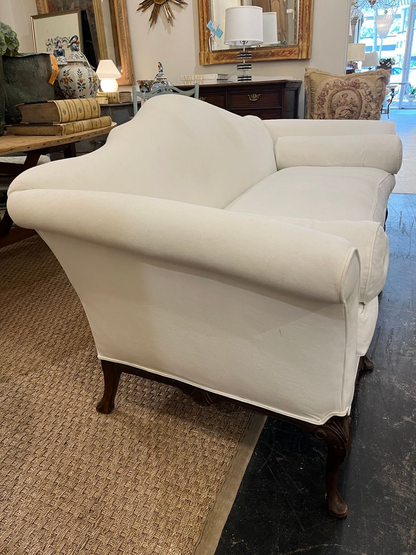 Antique Chippendale Camelback Sofa