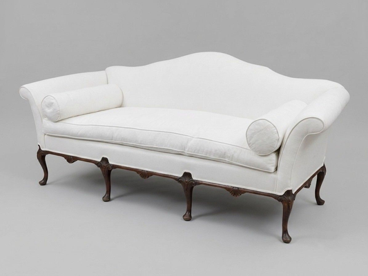 Antique Chippendale Camelback Sofa