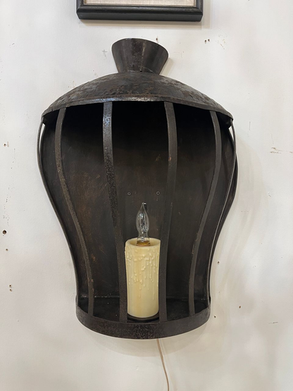 Antique Hand Forged Wrought Iron Sconces