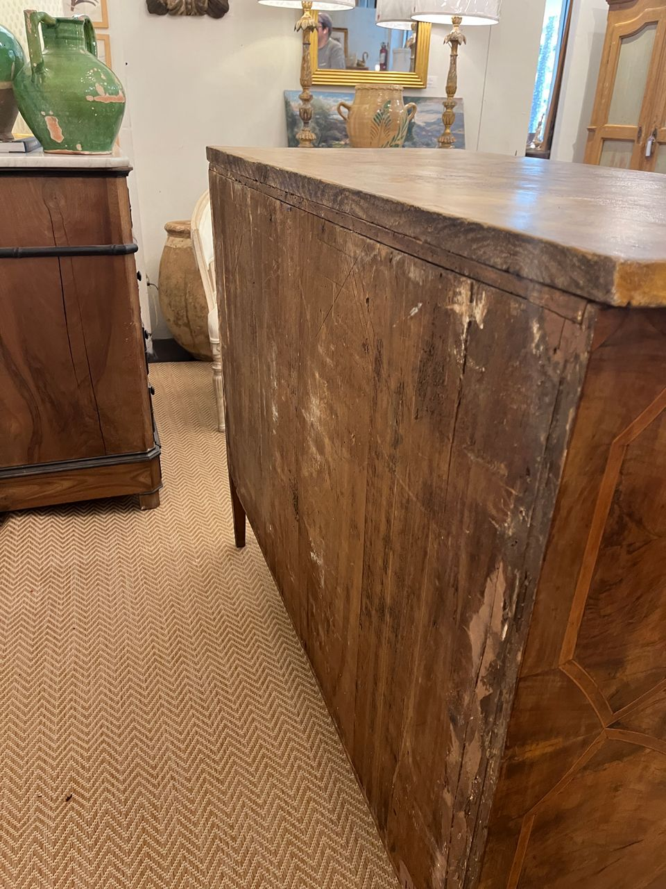 18th Century Italian Commode with Walnut Inlay