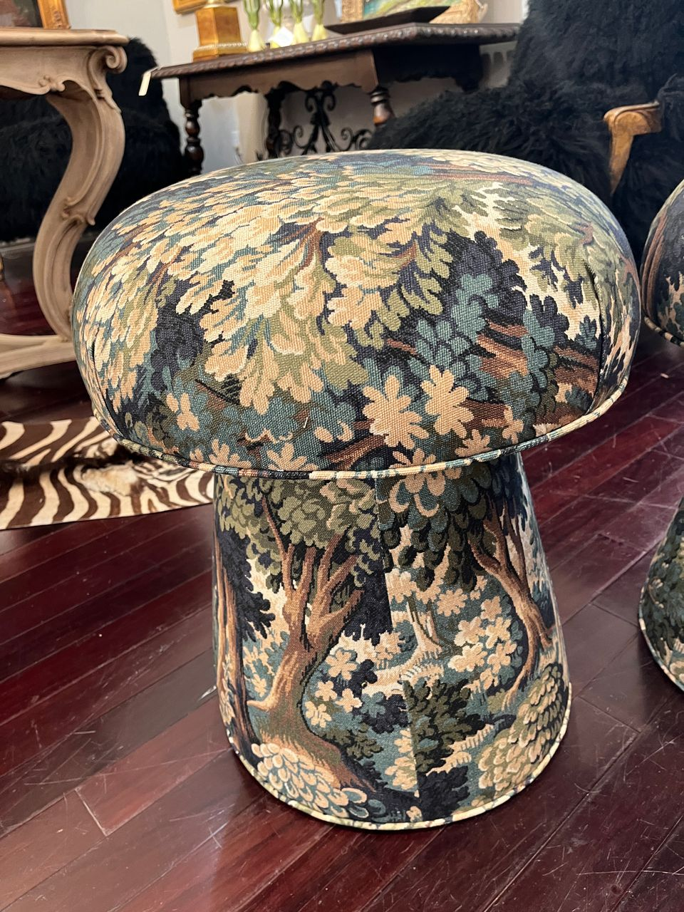 Custom Handcrafted Mushroom Pouf Stool