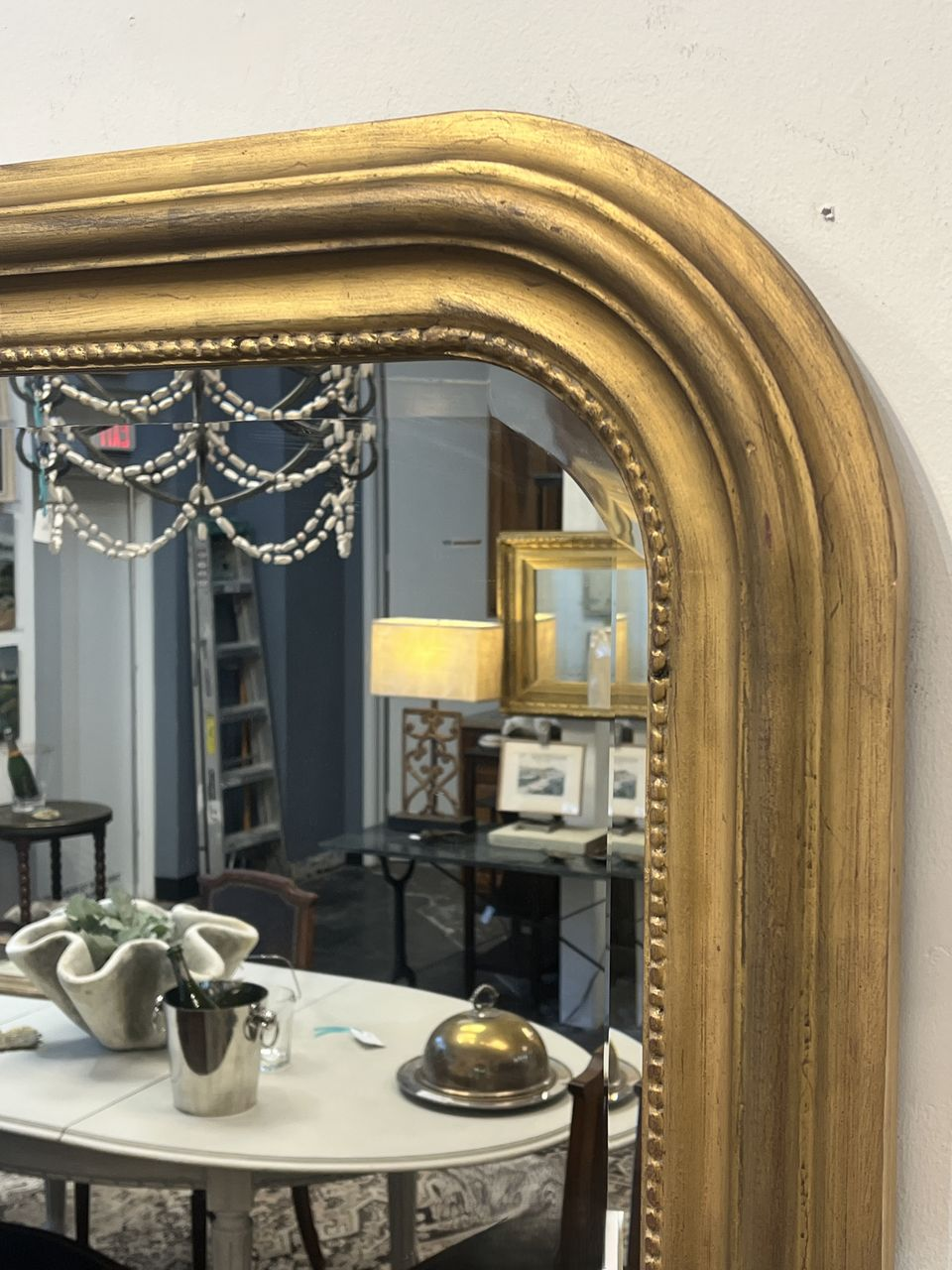 Large French Rounded Louis Philippe Mirror