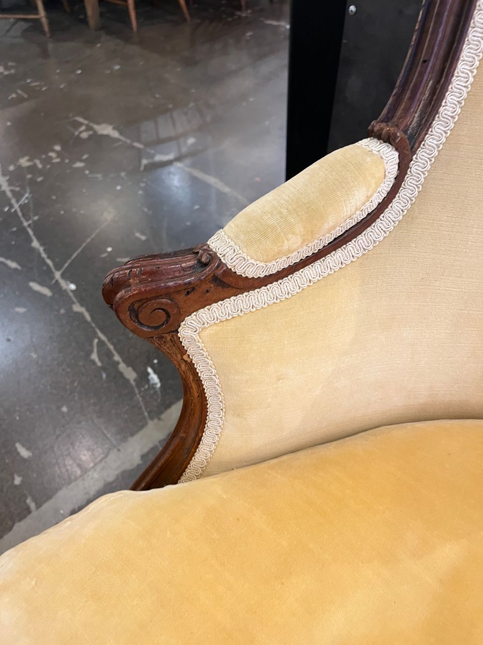 Pair of Louis XV French Bergere Armchairs