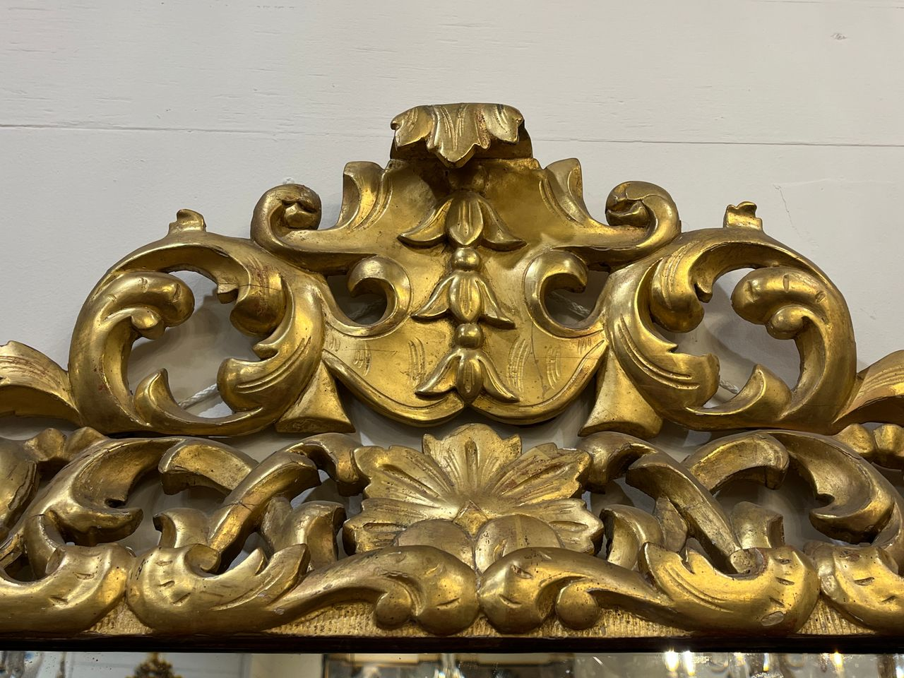 19th Century Italian Rococo style Giltwood Mirror