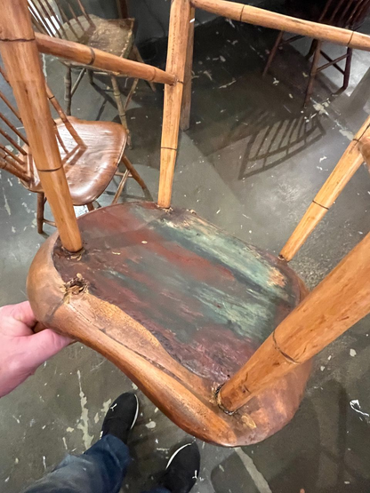 Pair 18th Century Birdcage Windsor Chairs