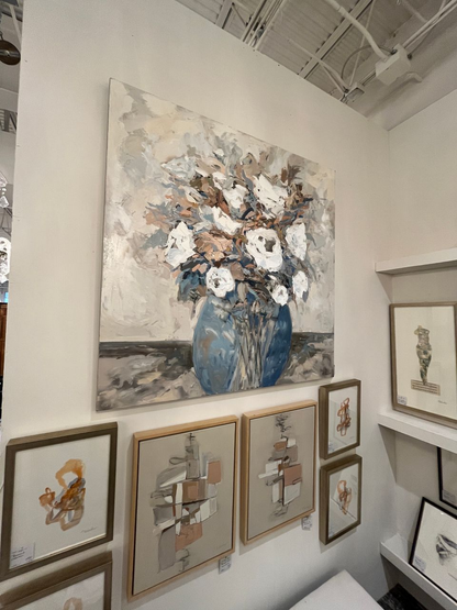 Large Oil on Canvas "Floral Wonder" by Stephanie Wheeler