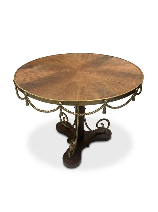 Neoclassical Walnut Top Center Table