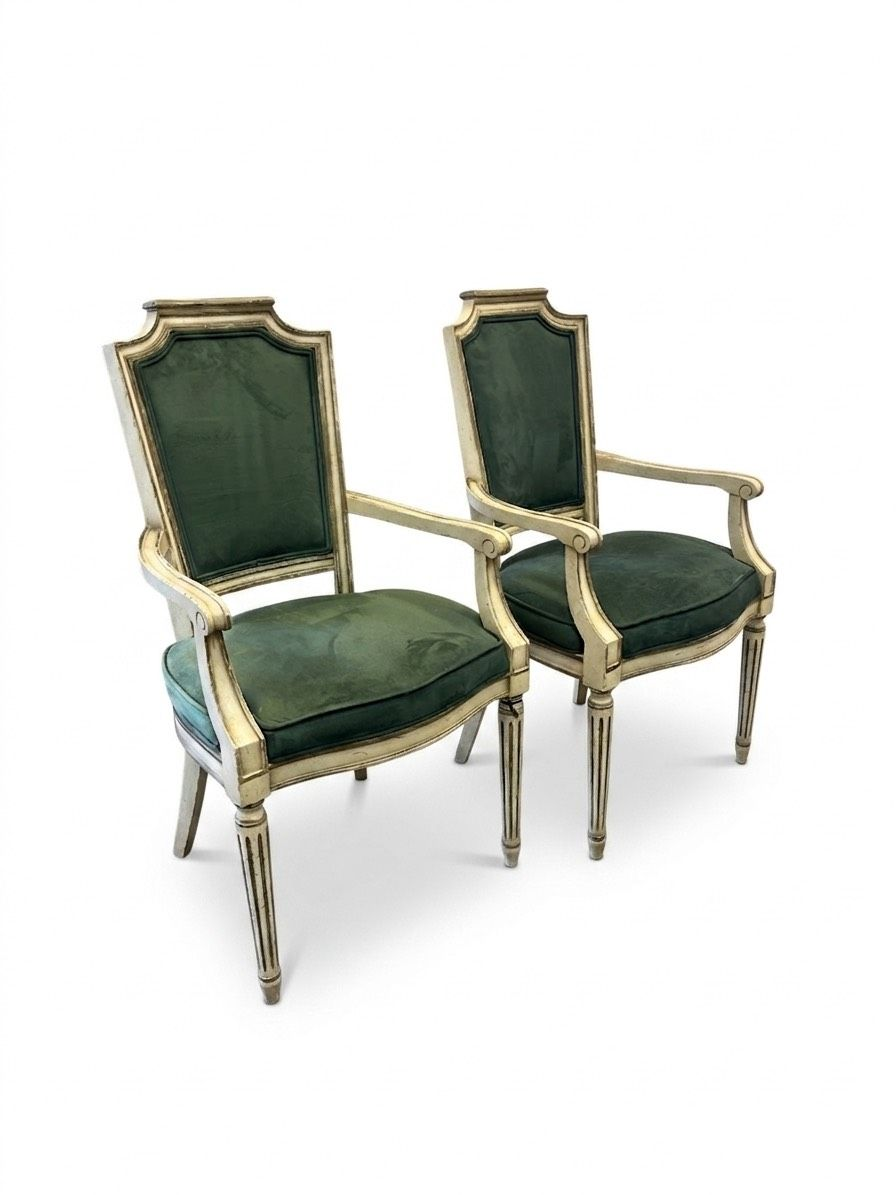 Pair Louis XVI style Armchairs (2 pairs available)
