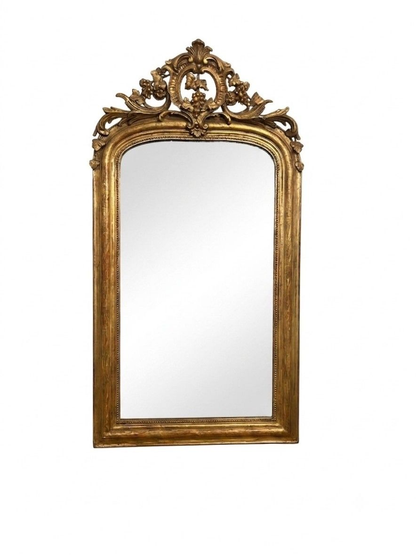 19th Century Giltwood French Mirror