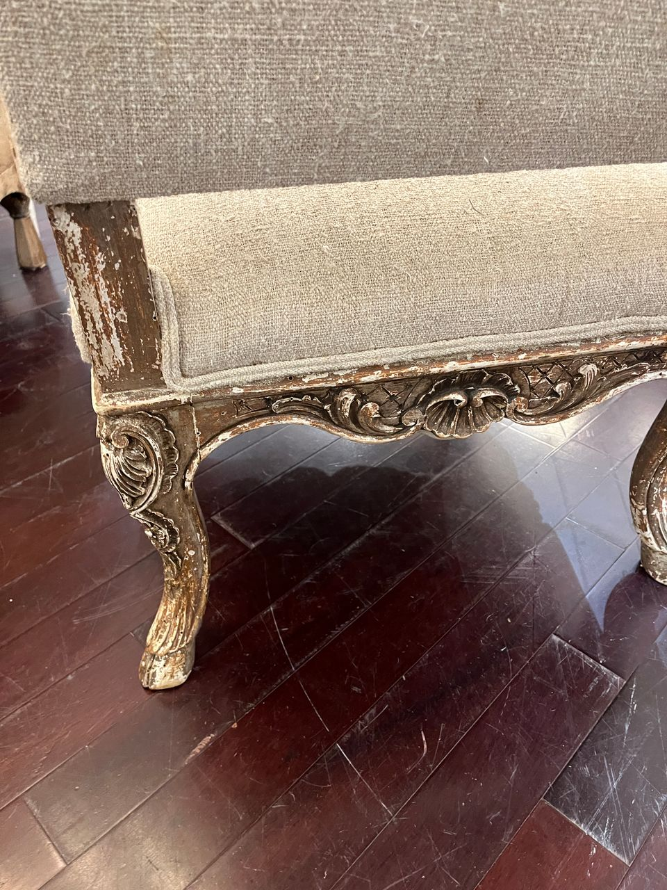 Pair 19th Century French Carved Regency Armchairs