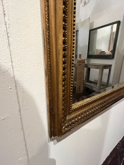 Large 19th Century Louis XVI Giltwood Mirror