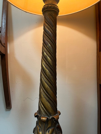 Fabulous Italian Carved Giltwood Floor Lamp