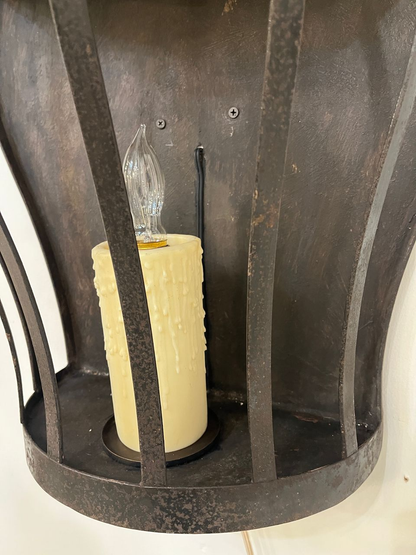 Antique Hand Forged Wrought Iron Sconces