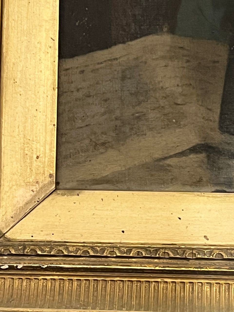 19th Century Oil on Canvas "Gentleman at his Writing Desk"