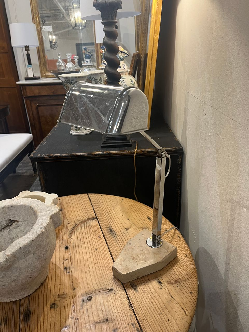 French "Fare" Art Deco Banker's Lamp