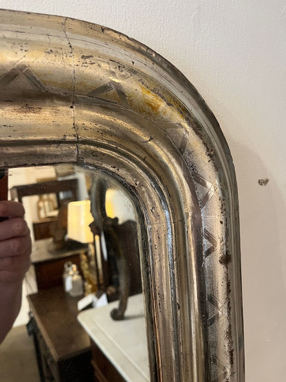 19th Century Gilt Silver Louis Philippe Mirror