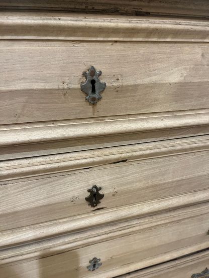 Antique Bleached Pine 4 Drawer Chest