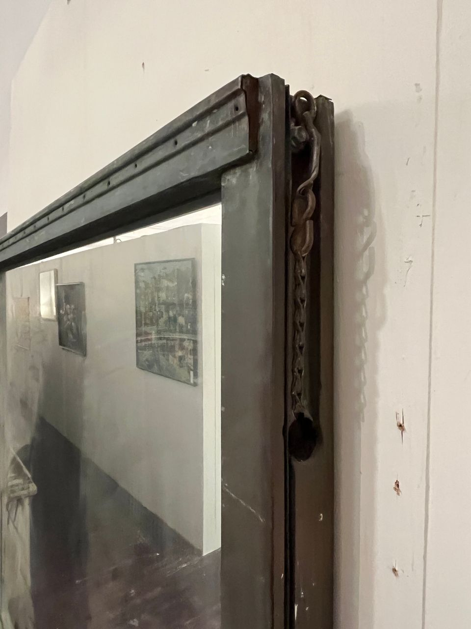 Repurposed NYC 5th Ave Copper Window Frame Mirror