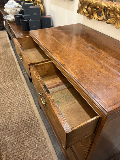 18th Century George I Walnut Feather Banded Chest