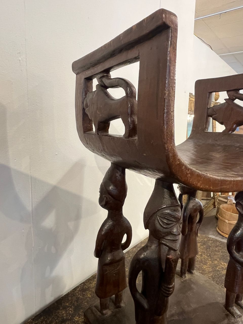 Pair of African Fon Ceremonial Stools