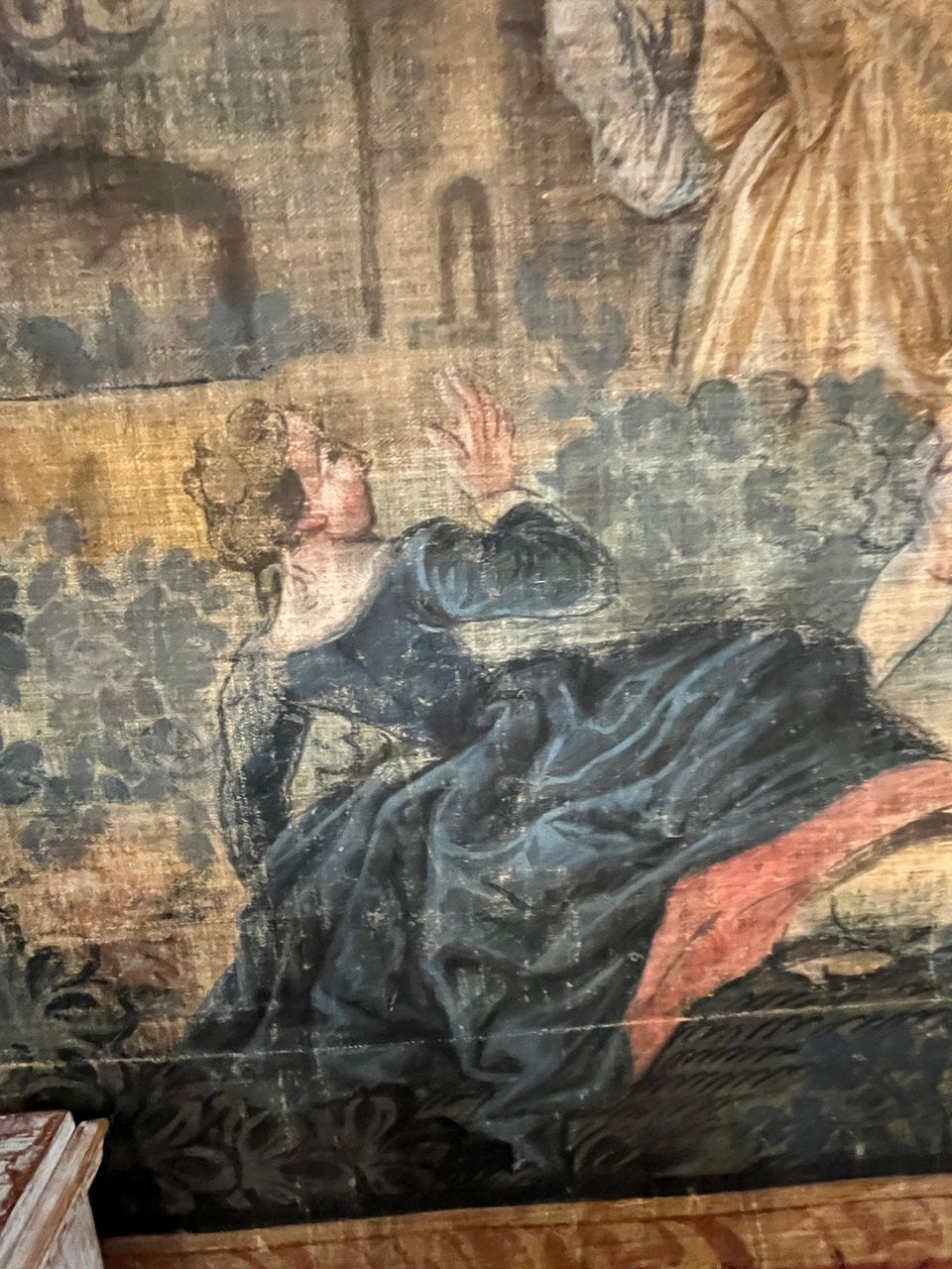 18th Century Large Horizontal Pastoral Framed Tapestry