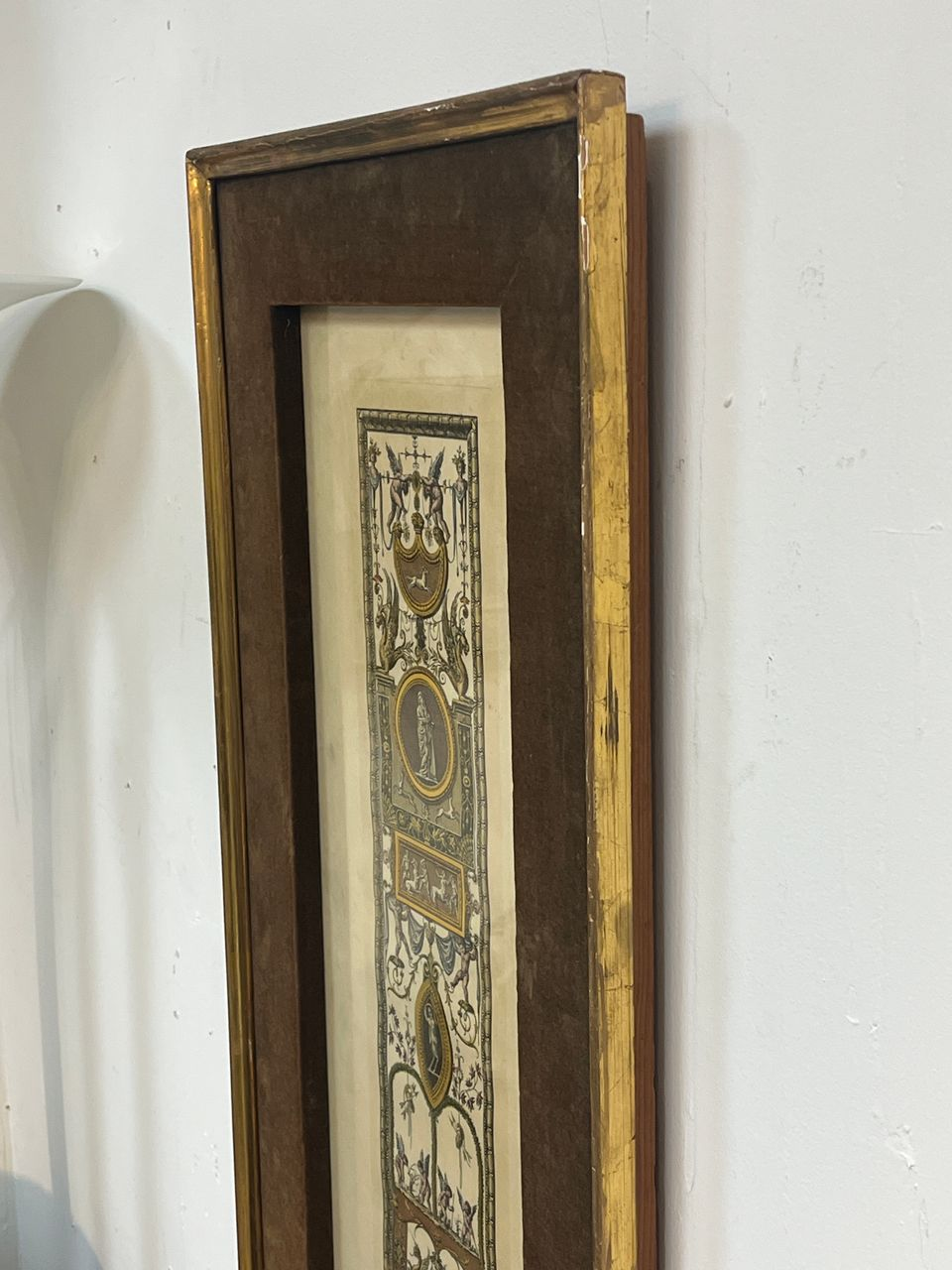 Pair Italian Hand Colored Neoclassical Architectural Engravings